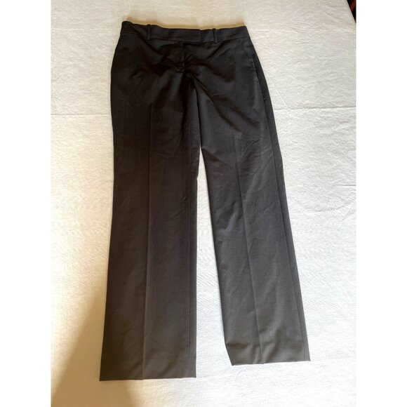 Ann Taylor Womens Gray Dress Pants Size 6 Mid Rise Straight Leg Full Length - Picture 1 of 6